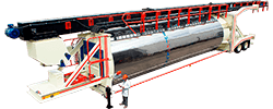 Hot mix storage silo, 100 Short Tons capacity, in working position 90 Metric Tons